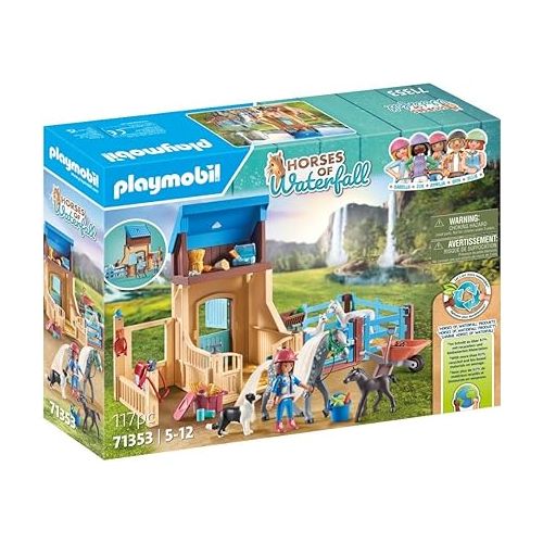 플레이모빌 Playmobil Horses of Waterfall Horse Stall with Amelia and Whisper