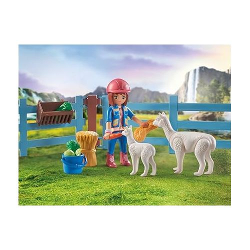 플레이모빌 Playmobil Horses of Waterfall Horse Stall with Amelia and Whisper