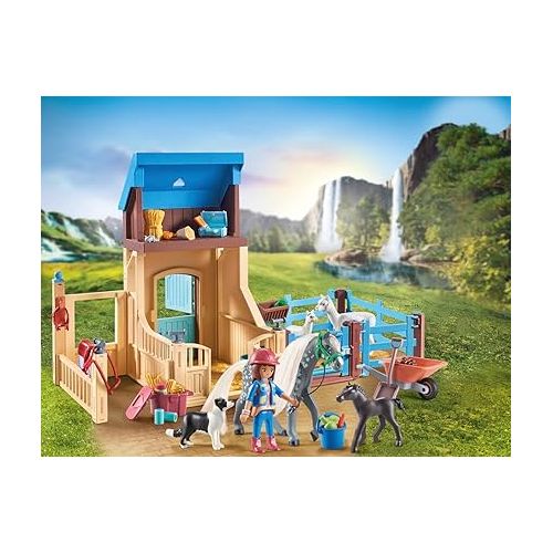 플레이모빌 Playmobil Horses of Waterfall Horse Stall with Amelia and Whisper