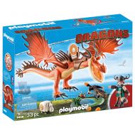 PLAYMOBIL 9459 How to Train Your Dragon Snotlout with Hookfang, Multicolor