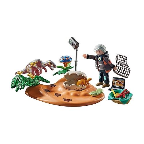 플레이모빌 Playmobil Dinos: Stegosaurus Nest with Egg Thief