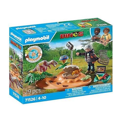 플레이모빌 Playmobil Dinos: Stegosaurus Nest with Egg Thief