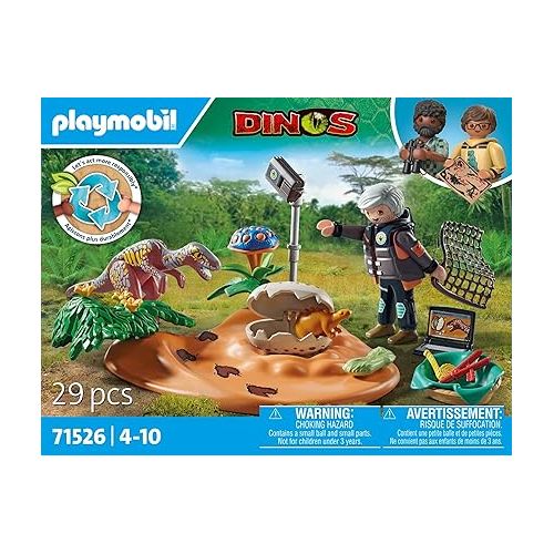 플레이모빌 Playmobil Dinos: Stegosaurus Nest with Egg Thief