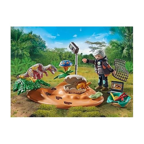 플레이모빌 Playmobil Dinos: Stegosaurus Nest with Egg Thief