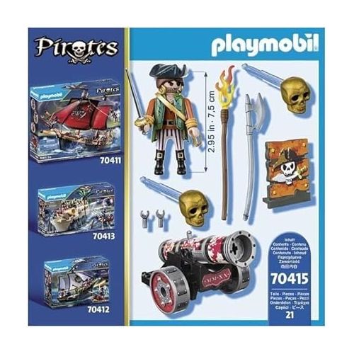 플레이모빌 Playmobil Pirate with Cannon 70415 Pirates Playset