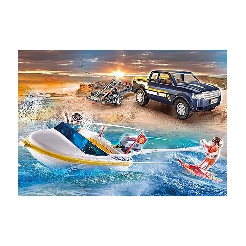 플레이모빌 Playmobil Pick-Up with Speedboat