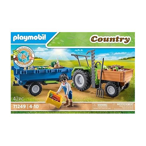 플레이모빌 Playmobil Harvester Tractor with Trailer