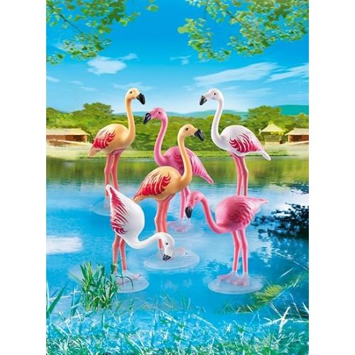 플레이모빌 Playmobil Flock of Flamingos Building Kit