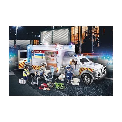 플레이모빌 Playmobil Rescue Vehicles: Ambulance with Lights and Sound