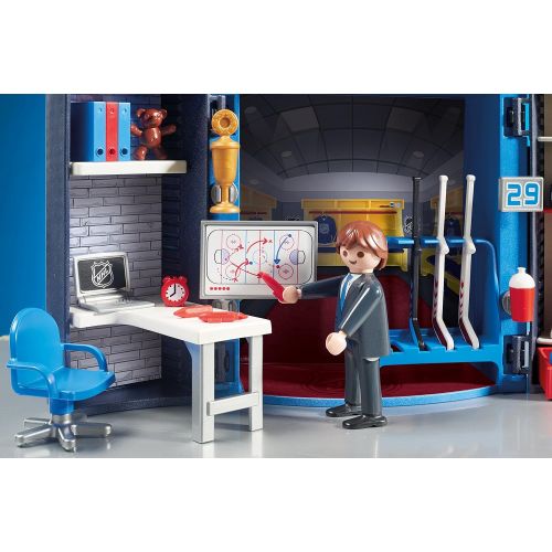 플레이모빌 [아마존핫딜][아마존 핫딜] Playmobil PLAYMOBIL NHL Locker Room Play Box