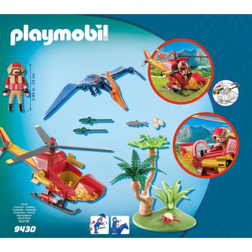 플레이모빌 PLAYMOBIL Adventure Copter with Pterodactyl Building Set