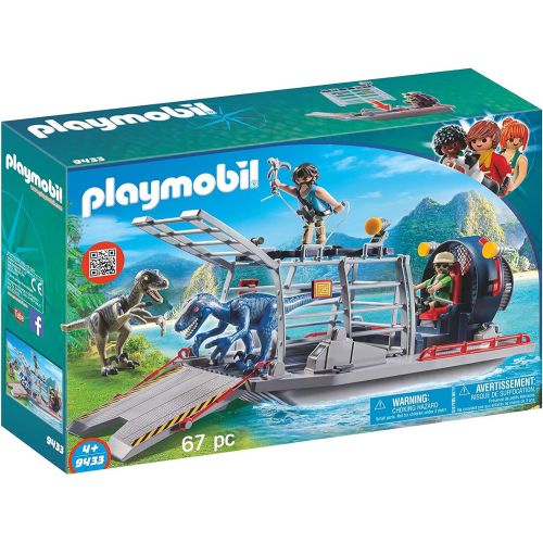 플레이모빌 PLAYMOBIL Enemy Airboat with Raptor Building Set