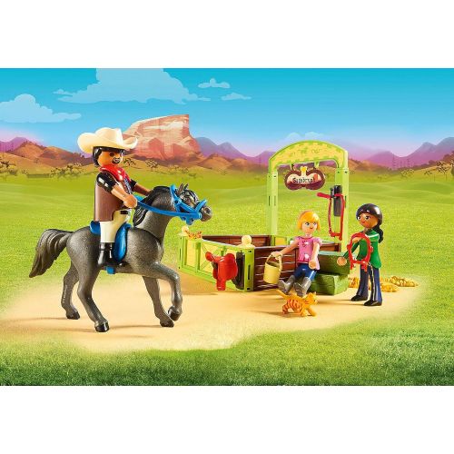 플레이모빌 PLAYMOBIL Spirit Riding Free Barn with Lucky, PRU & Abigail