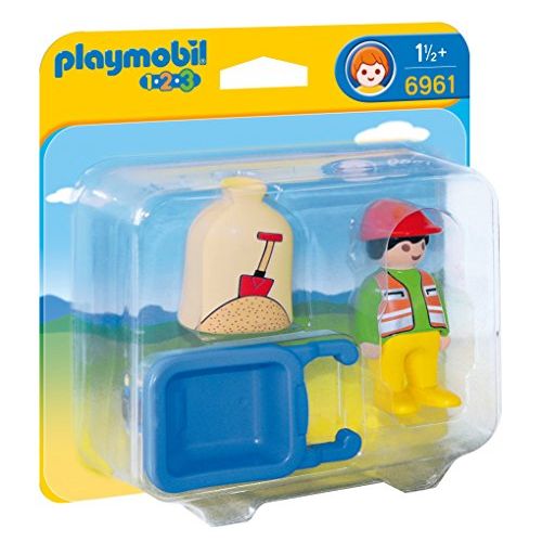 플레이모빌 PLAYMOBIL 1.2.3 Worker with Wheelbarrow