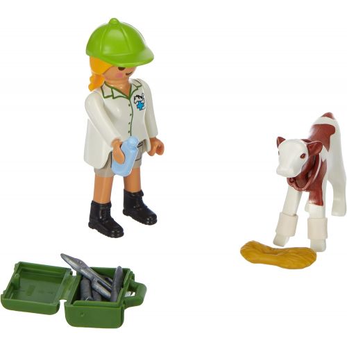 플레이모빌 Playmobil Vet with Calf 70252 Plus Figure Set