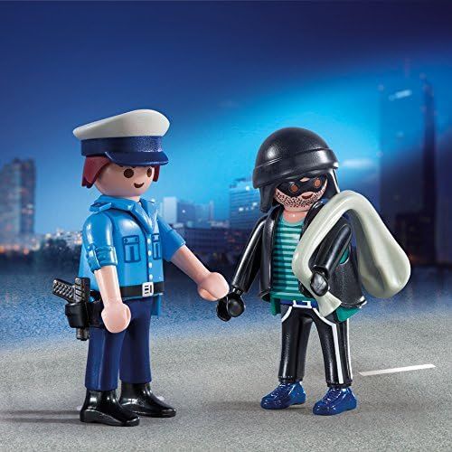 플레이모빌 Playmobil Policeman & Burglar Building Set