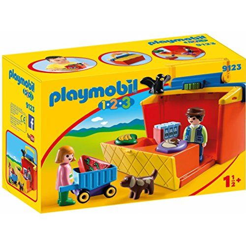 플레이모빌 Playmobil Take Along Market Stall Building Set