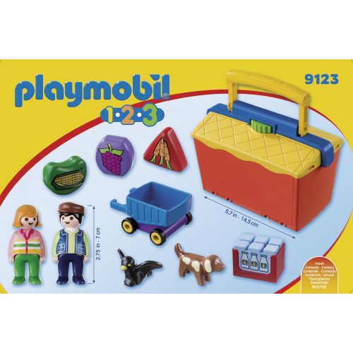 플레이모빌 Playmobil Take Along Market Stall Building Set