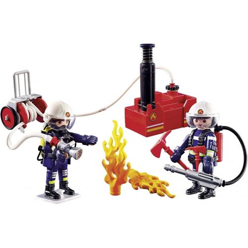 플레이모빌 PLAYMOBIL 40 Piece Firefighters with Water Pump