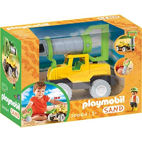 플레이모빌 PLAYMOBIL Sand 70064 Drilling Vehicle, for Children Ages 2+