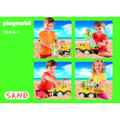 플레이모빌 PLAYMOBIL Sand 70064 Drilling Vehicle, for Children Ages 2+