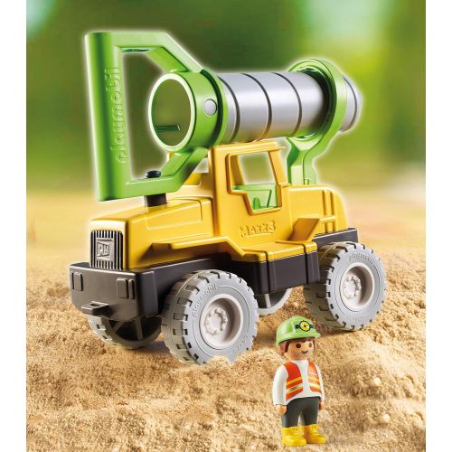 플레이모빌 PLAYMOBIL Sand 70064 Drilling Vehicle, for Children Ages 2+