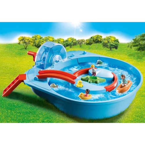 플레이모빌 PLAYMOBIL 1 2 3 Aqua Splish Splash Water Park Playset 70267