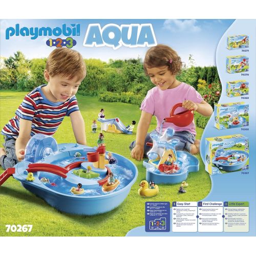 플레이모빌 PLAYMOBIL 1 2 3 Aqua Splish Splash Water Park Playset 70267