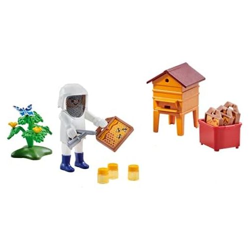 플레이모빌 Playmobil 6573 Beekeeper with Hive, Multicolor