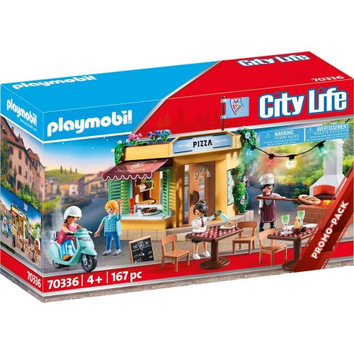 플레이모빌 Playmobil Pizzeria Restaurant 70336 City Life Playset - Pizzeria