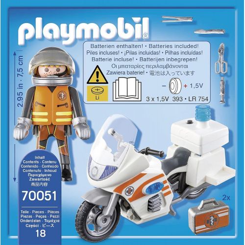 플레이모빌 Playmobil Emergency Motorbike