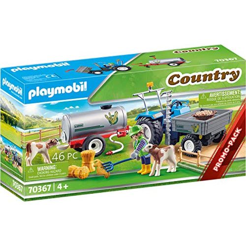 플레이모빌 PLAYMOBIL Loading Tractor with Water Tank 70367 Country Living