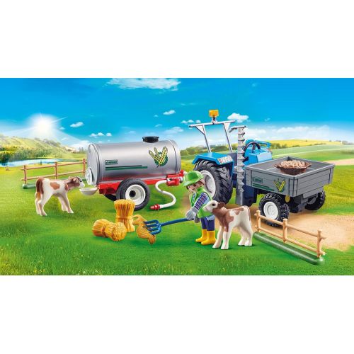 플레이모빌 PLAYMOBIL Loading Tractor with Water Tank 70367 Country Living