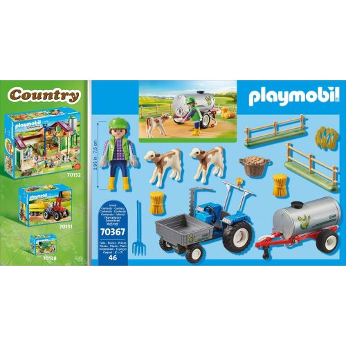 플레이모빌 PLAYMOBIL Loading Tractor with Water Tank 70367 Country Living