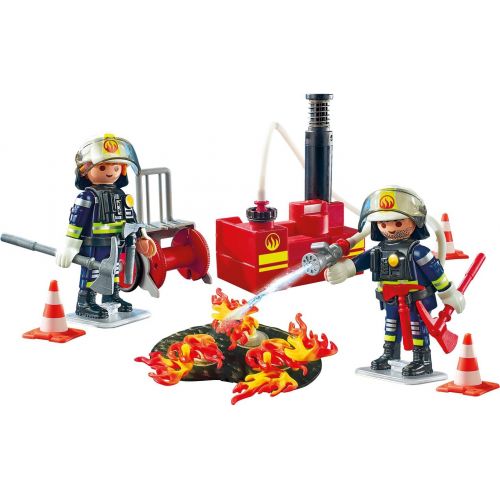플레이모빌 PLAYMOBIL Firefighting Operation with Water Pump Building Set
