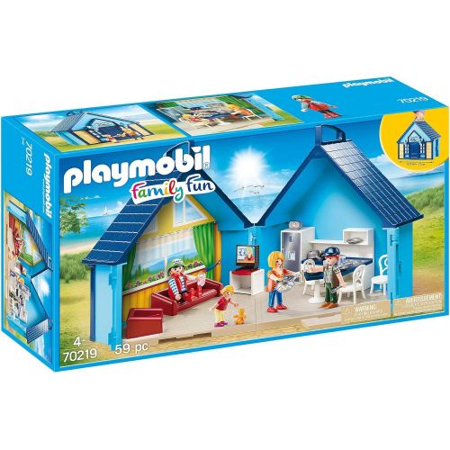 플레이모빌 Playmobil 70219 My Funpark Take Along Vacation - Fun Park Summerhouse Family Take Along Playbox Set House Rare