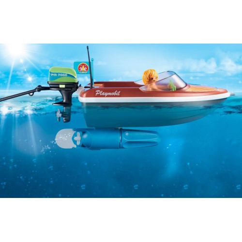 플레이모빌 Playmobil Speedboat with Tube Riders Playset