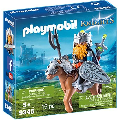 플레이모빌 PLAYMOBIL - Dwarf Kingdom: Dwarf Fighter with Pony