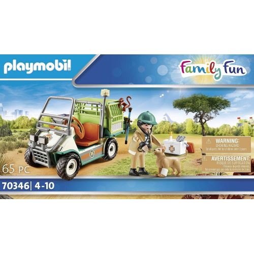 플레이모빌 PLAYMOBIL 70346 Zoo Veterinarian with Vehicle, 4 Years and Up