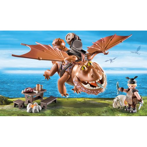 플레이모빌 PLAYMOBIL How to Train Your Dragon Fishlegs & Meatlug