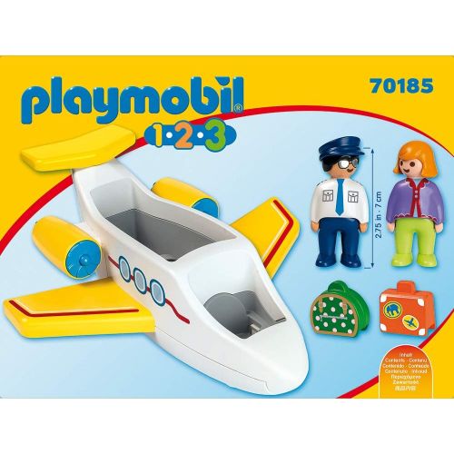 플레이모빌 Playmobil 70185 1.2.3 Plane with Passenger for Children 18 Months+