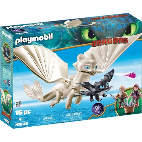 플레이모빌 PLAYMOBIL How to Train Your Dragon III Light Fury with Baby Dragon & Children