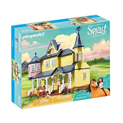 플레이모빌 PLAYMOBIL Spirit Riding Free Luckys House Playset, Multicolor