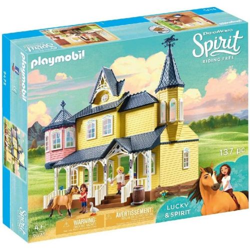 플레이모빌 PLAYMOBIL Spirit Riding Free Luckys House Playset, Multicolor