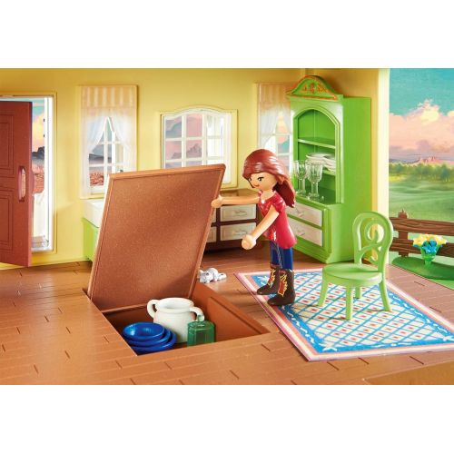 플레이모빌 PLAYMOBIL Spirit Riding Free Luckys House Playset, Multicolor