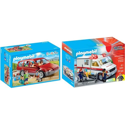 플레이모빌 Playmobil Family Car & Rescue Ambulance