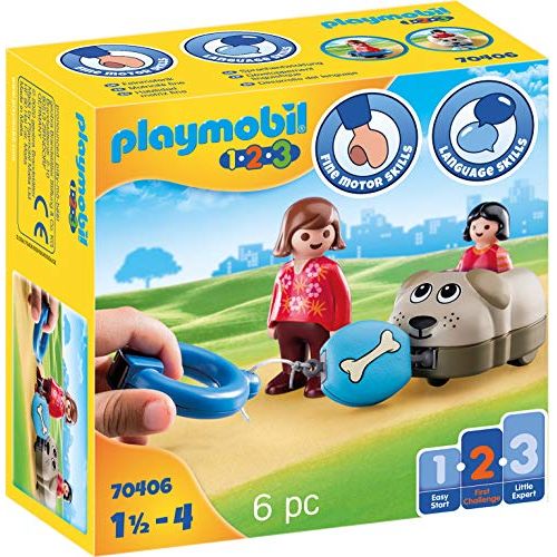 플레이모빌 Playmobil 1.2.3 Hondentrein - 70406,veelkleurig