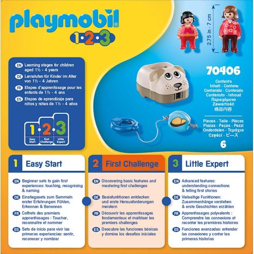 플레이모빌 Playmobil 1.2.3 Hondentrein - 70406,veelkleurig