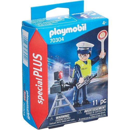 플레이모빌 PLAYMOBIL Special Plus 70304 Policeman with Radar Trap 4 Years and Up