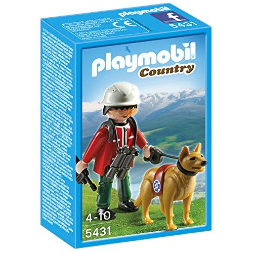 플레이모빌 Playmobil Mountain Rescuer with Search Dog Playset